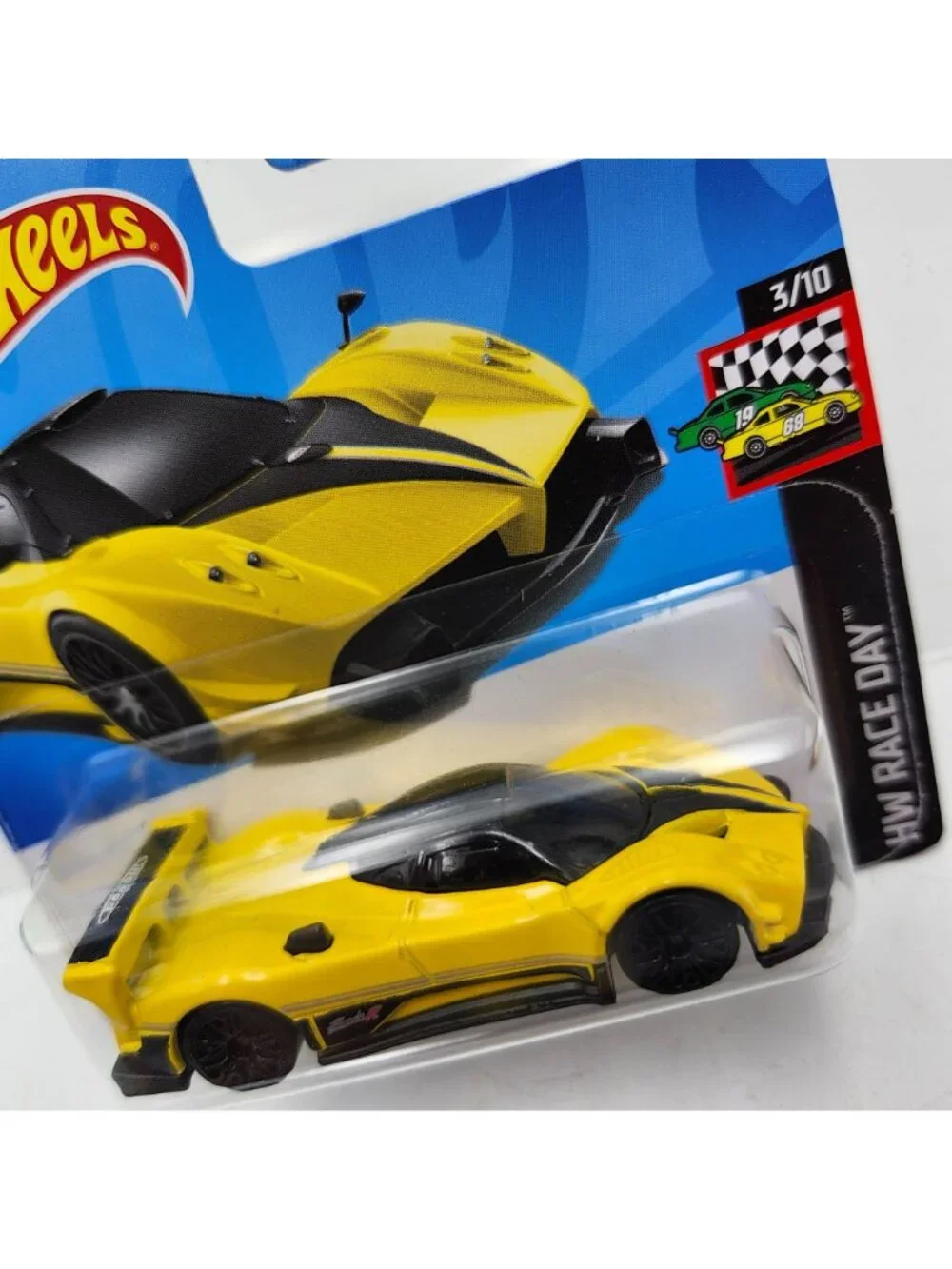 Hot Wheels Pagani Zonda R Yellow 2024 HW Race Day 3/10 99/250 Short Card